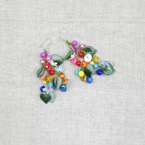 6430 kolorowe, długie, lekkie kolczyki