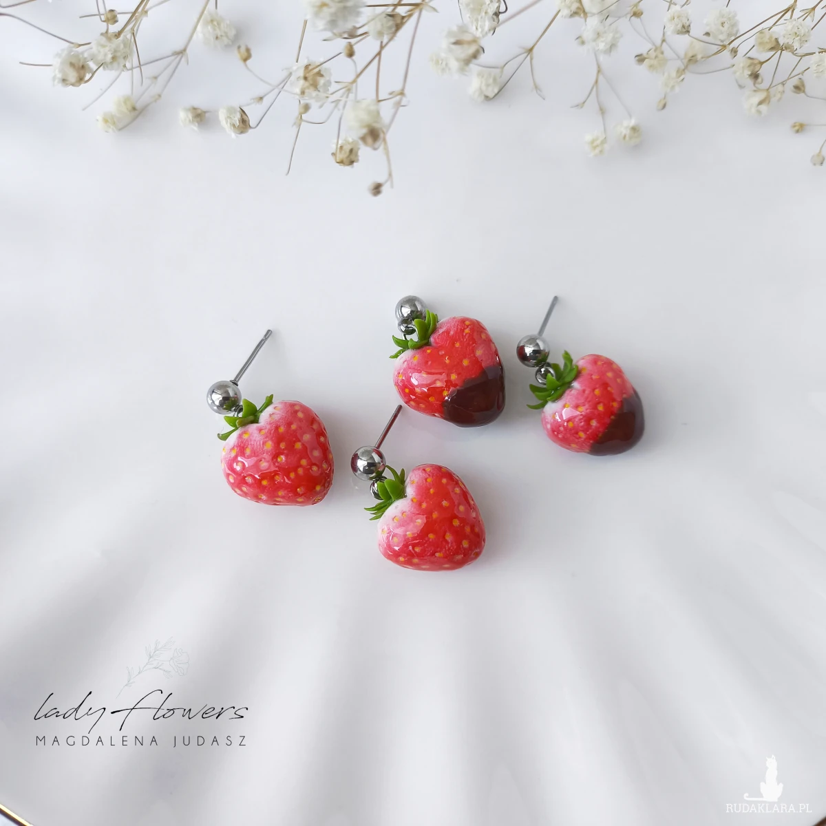 Kolczyki truskawki