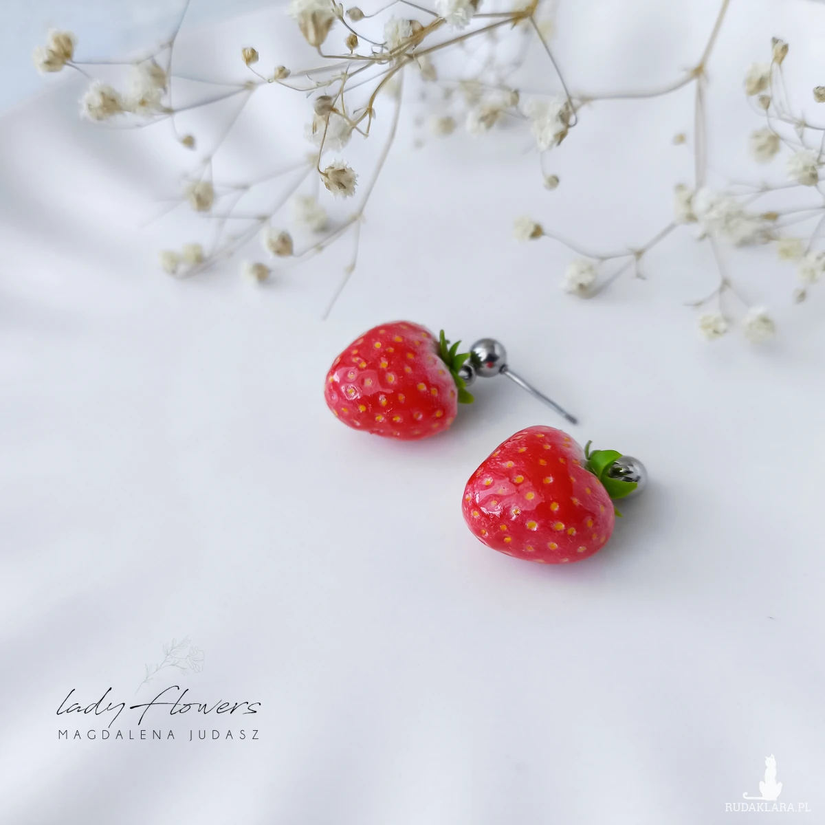 Kolczyki truskawki