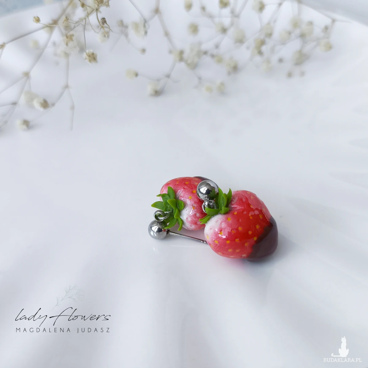 Kolczyki truskawki