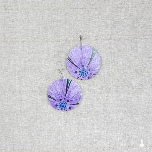 6485 kolorowe, niepowtarzalne, duże, dwustronne kolczyki; 4 w 1;