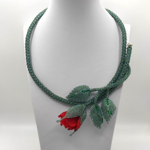 Naszyjnik / Czerwona róża