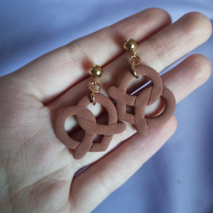 Kolczyki z gliny polimerowej precle