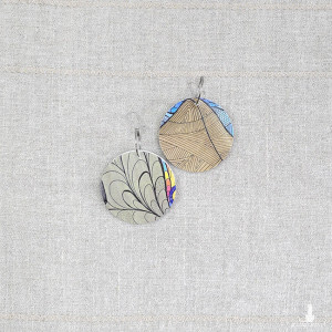 6511 kolorowe, niepowtarzalne, duże, dwustronne kolczyki; 4 w 1;