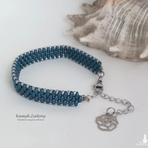 Bransoletka z satynowych koralików Miniduo