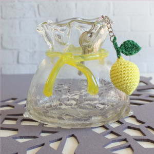 Brelok na szydełku Cytryna Cała