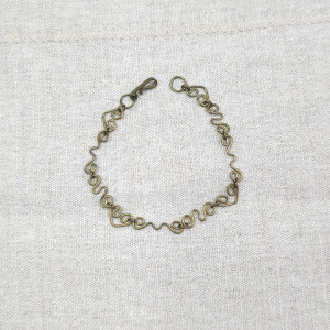 108 mosiężna, stara bransoletka; efektowna,