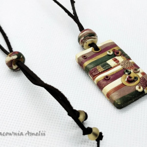 polymer clay wisior paski 1