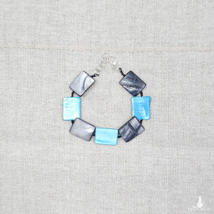 6107 niebieska, grafitowa bransoletka