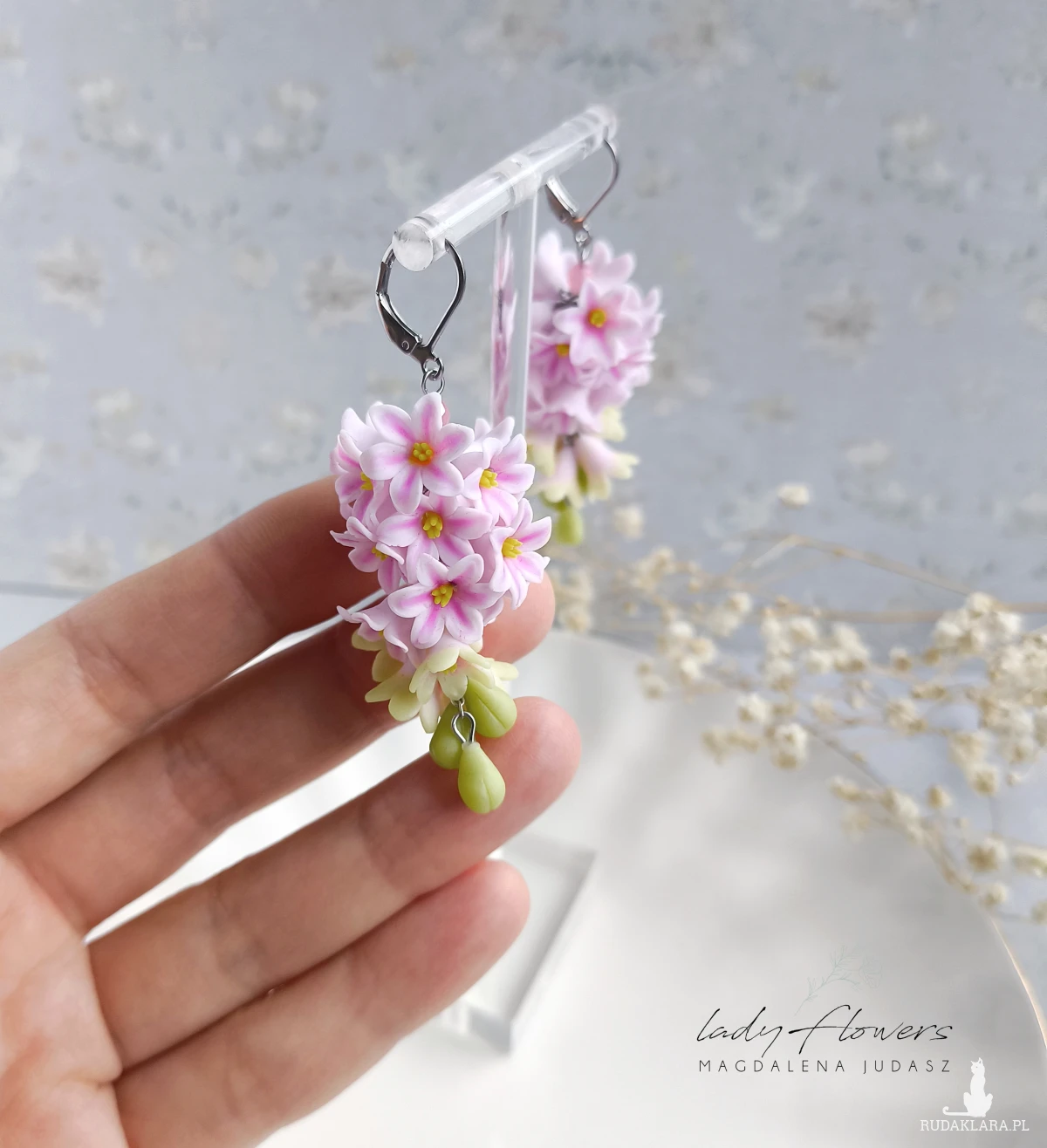 Kolczyki z hiacyntami