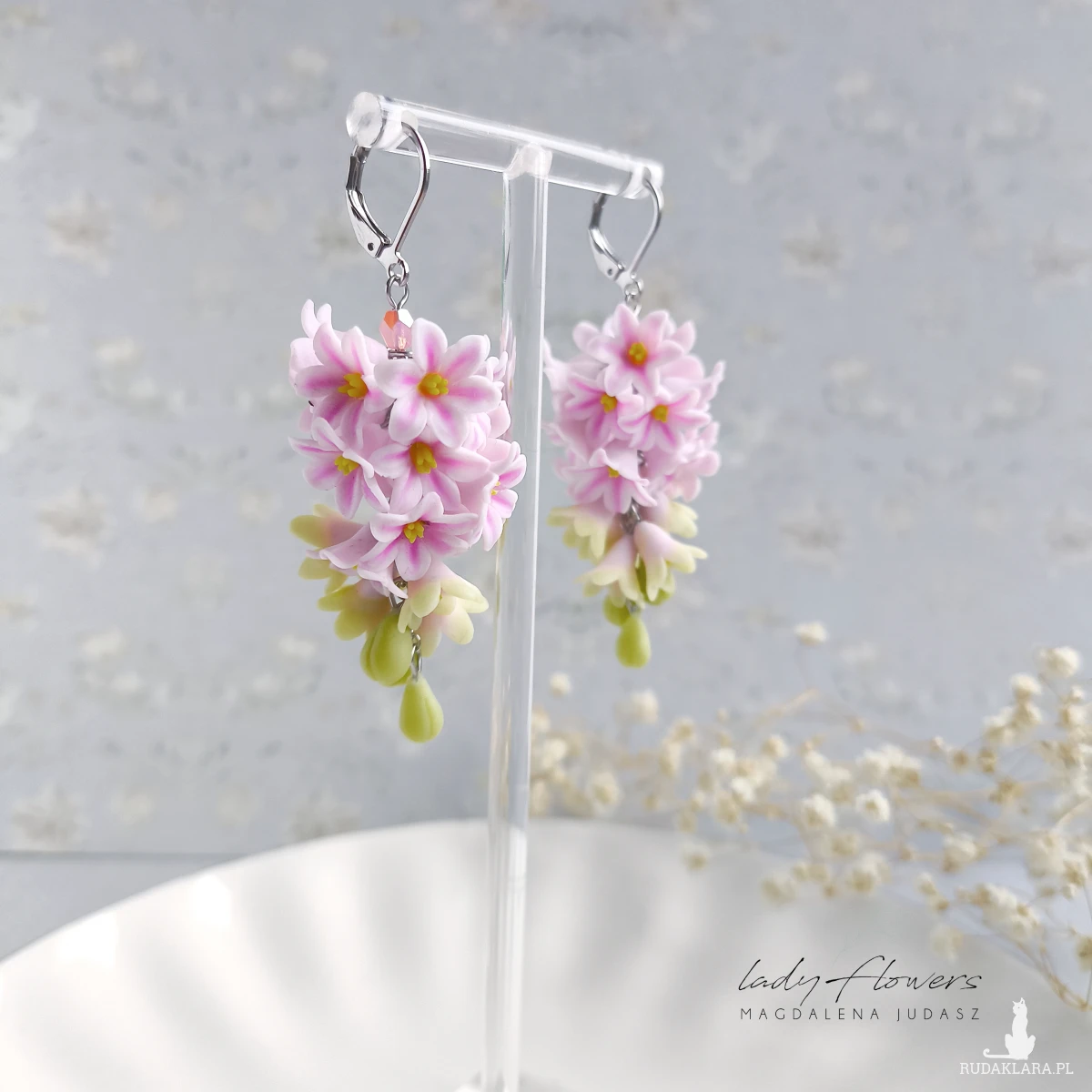 Kolczyki z hiacyntami