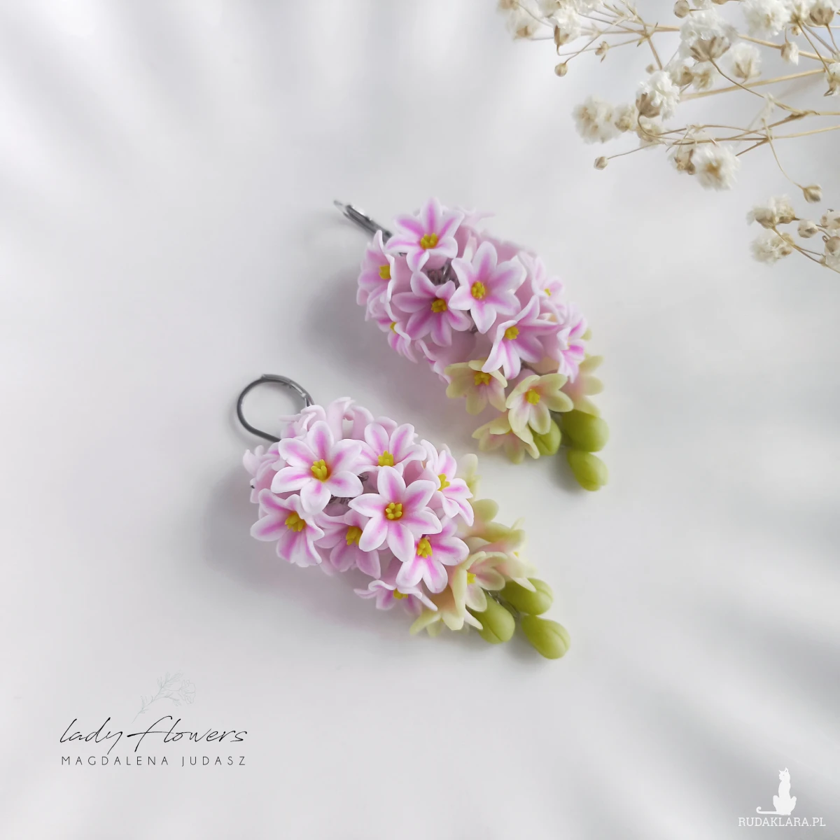 Kolczyki z hiacyntami