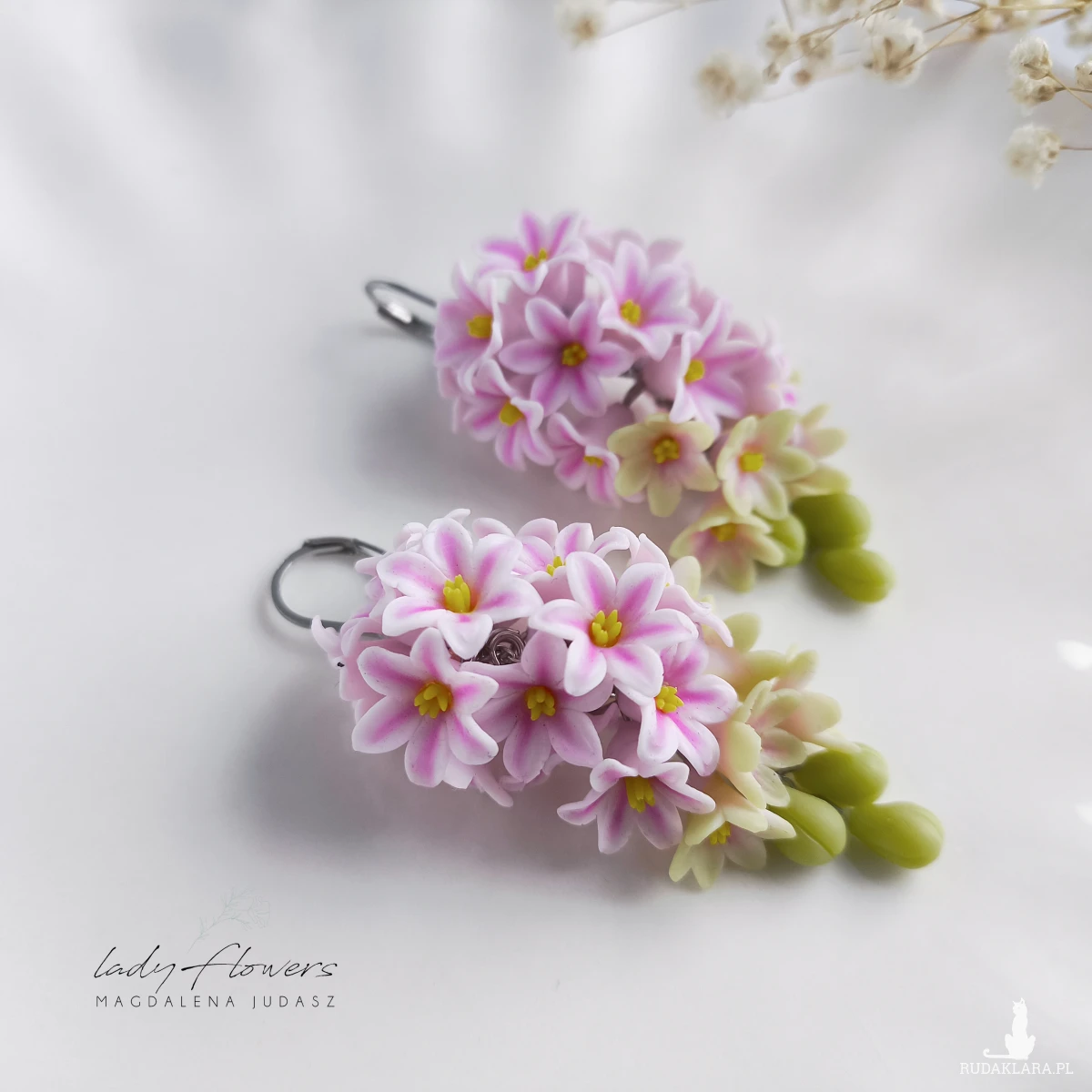 Kolczyki z hiacyntami