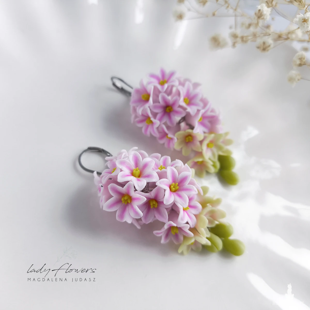 Kolczyki z hiacyntami