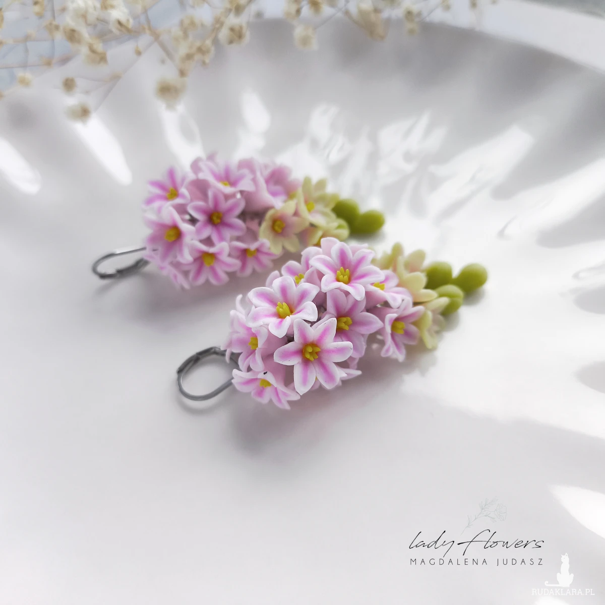 Kolczyki z hiacyntami