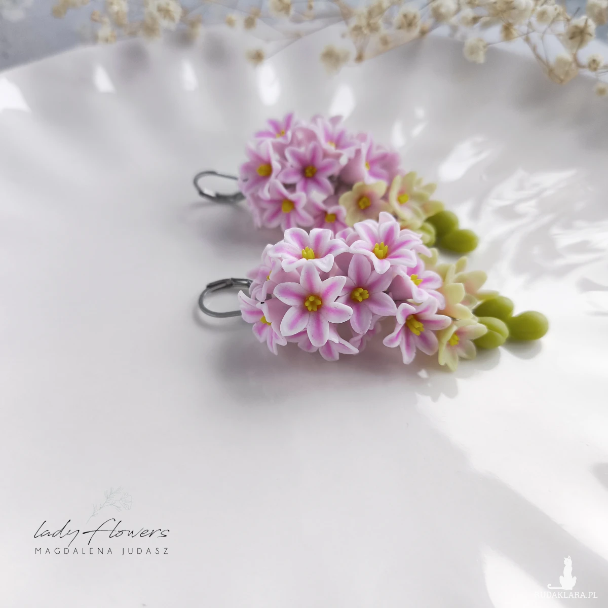 Kolczyki z hiacyntami