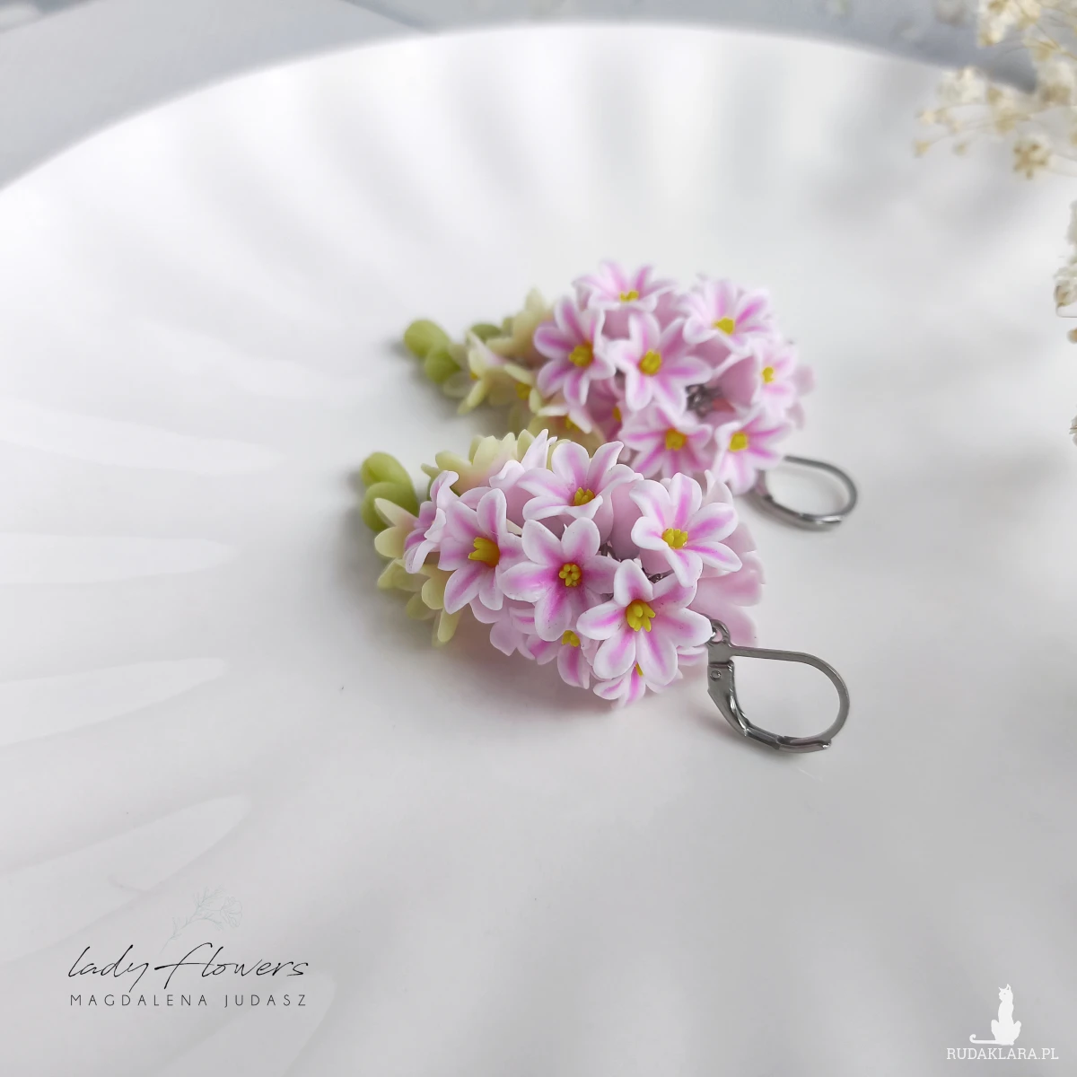 Kolczyki z hiacyntami