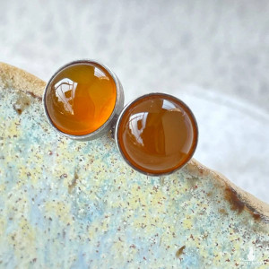 Srebrne sztyfty z drobnymi agatami d149