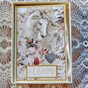 Album na zdjęcia w pudełku konie