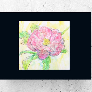 botaniczny obrazek do domu, retro plakat A4, vintage plakat z kwiatkiem, rośliny plakat, kwiatki obrazek A4, dzika róża obrazek 21x30, kwiatek obrazek 21x30 cm