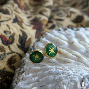 Kolczyki żywica epoksydowa gwiazda gwiazdki