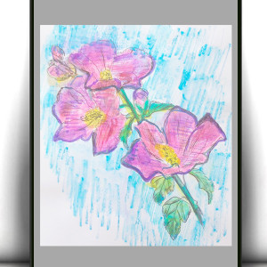 retro plakat A4, kwiatki obrazek 21x30, boho plakat z kwiatkami, botaniczny plakat do domu, vintage obrazek z kwiatami, rośliny plakat do przedpokoju, kwiaty obrazek 21x30