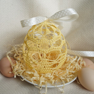 Szydełkowe jajko wielkanocne