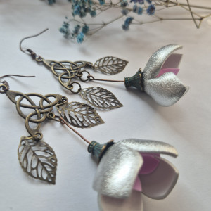 Kolczyki kwiaty ażury