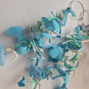 Kolczyki kwiaty niebieskie