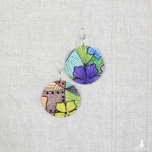 6472 kolorowe, niepowtarzalne, duże, dwustronne kolczyki; 4 w 1;