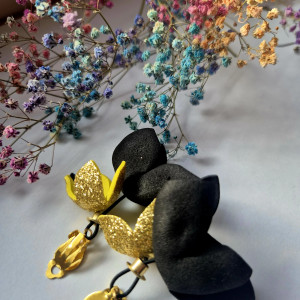 klipsy boho tulipany