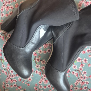 Botki skórzane wysokie włoskie