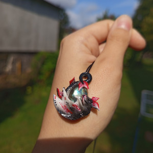 Naszyjnik małego smoka z labradorytem, idealny na prezent, magia fantasty