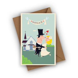 Kartka ślubna- Gratulacje!