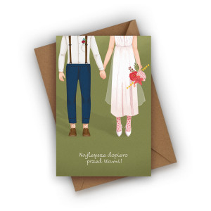 Kartka ślubna- Najlepsze dopiero przed Wami!