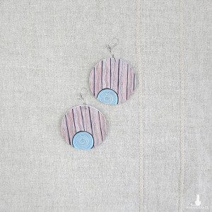 6586 kolorowe, niepowtarzalne, duże, dwustronne kolczyki; 4 w 1;