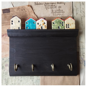 Wieszak półeczka z domkami