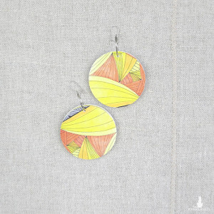 6469 kolorowe, niepowtarzalne, duże, dwustronne kolczyki; 4 w 1;