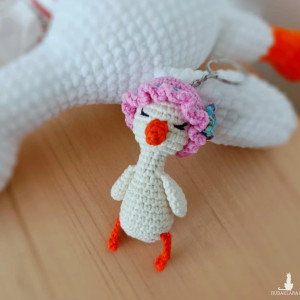 Szydełkowa gąska - brelok