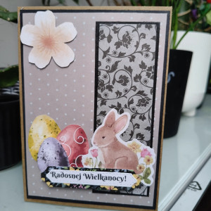 Ręcznie robiona kartka wielkanocna