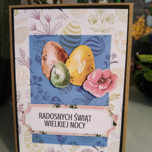 Ręcznie robiona kartka wielkanocna