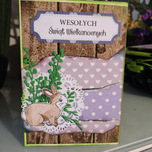 Ręcznie robiona kartka wielkanocna