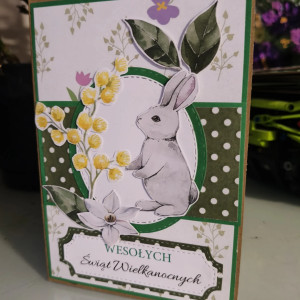 Ręcznie robiona kartka wielkanocna