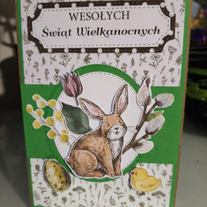 Ręcznie robiona kartka wielkanocna