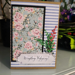 Ręcznie robiona kartka urodzinowa