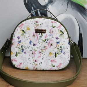 Kuferek torebka damska torebka na ramę ekoskóra - kwiat jabłoni