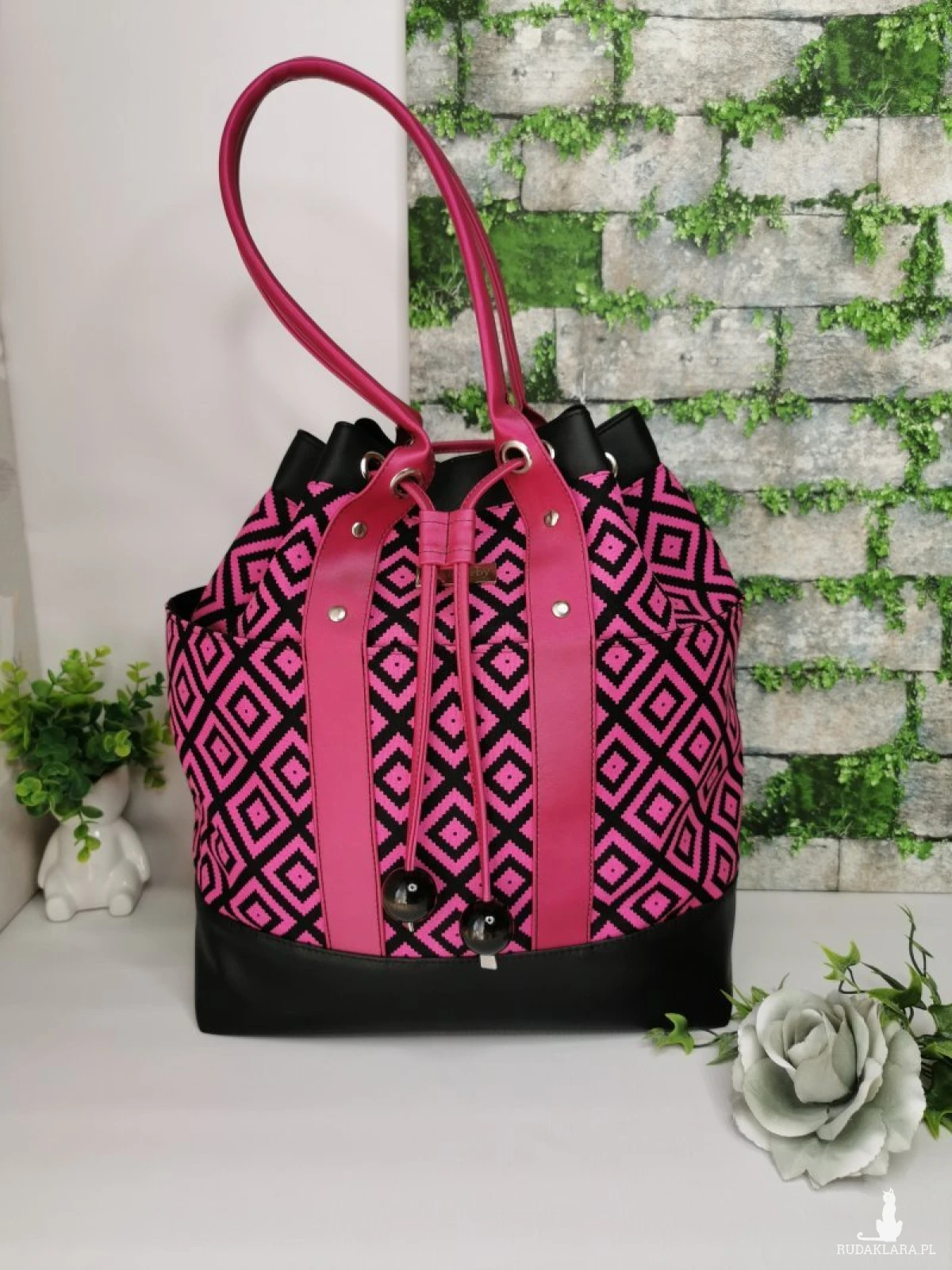 Duża torba damska bucket bag