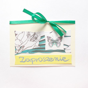 pastelowe zaproszenie bez tekstu, ogólne zaproszenia, motylek zaproszenie, uniwersalne zaproszenia na imprezę, zaproszenia na rózne okazje