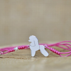 Pudel / Pudelek - bransoletka z psem, srebro 925