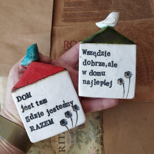 Zestaw 2 domków z sentencją